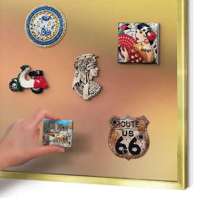 Magnetické tabule na magnety v zlatém rámu Barevná záře