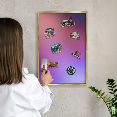 Magnetické tabule na magnety v zlatém rámu Barvy harmonie