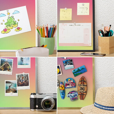 Magnetické tabule na magnety v zlatém rámu Barevný přechod