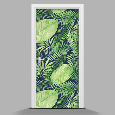 Nálepka na dveře Tropické listí
