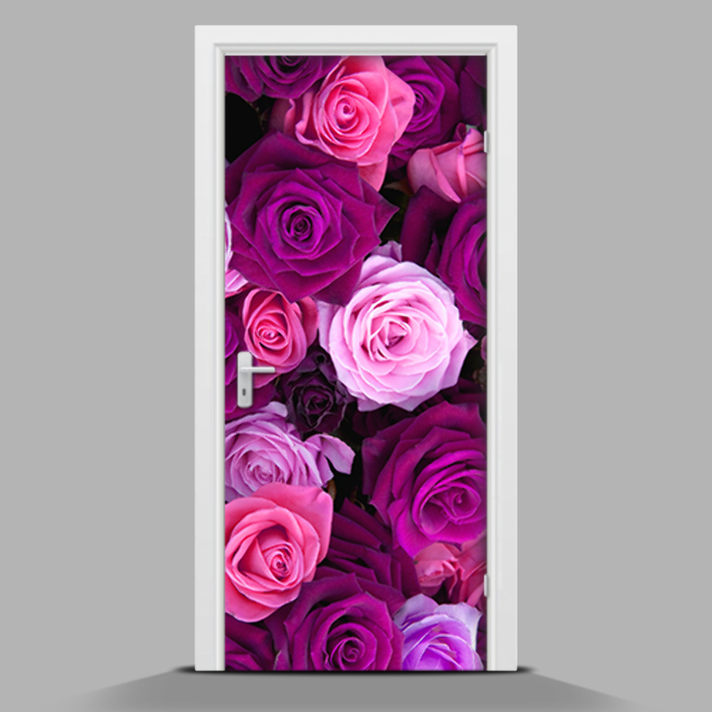 Samolepící tapeta na dveře Fialové růže