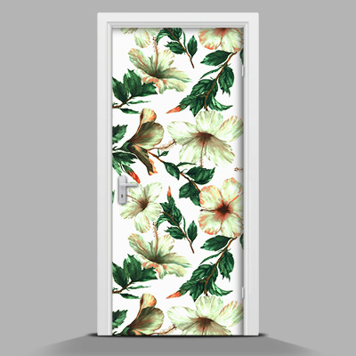 Samolepící tapeta na dveře Bílé květiny