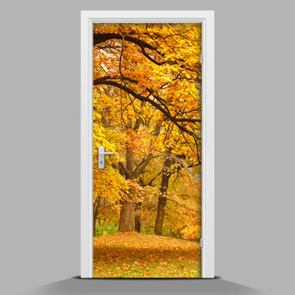 Samolepící nálepka na dveře Podzimní krajina