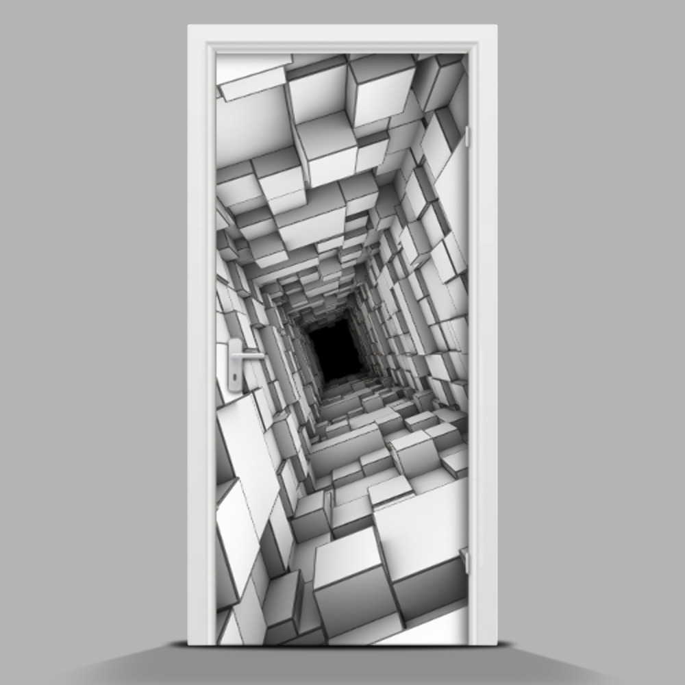 Samolepící nálepka na dveře Abstraktní geometrie