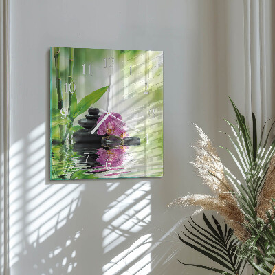 Skleněné hodiny Lázeňská orchidej