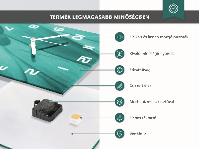 Skleněné hodiny Západ slunce