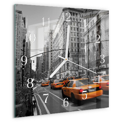 Skleněné hodiny Newyorské taxi