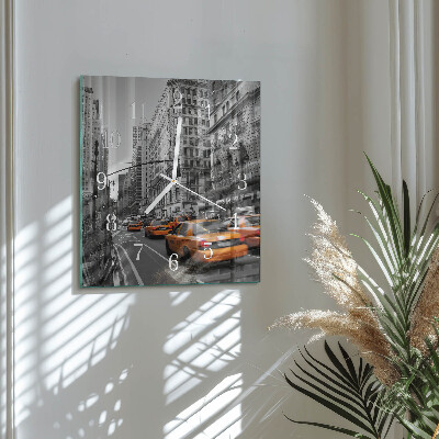 Skleněné hodiny Newyorské taxi