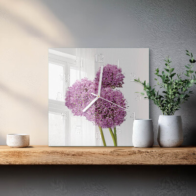 Skleněné hodiny Květ