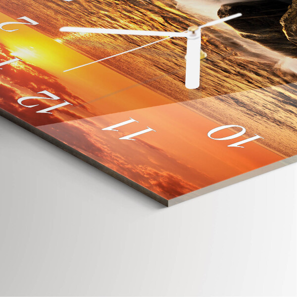 Skleněné hodiny Západ slunce