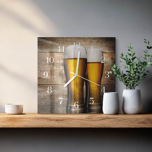 Skleněné hodiny Pivo