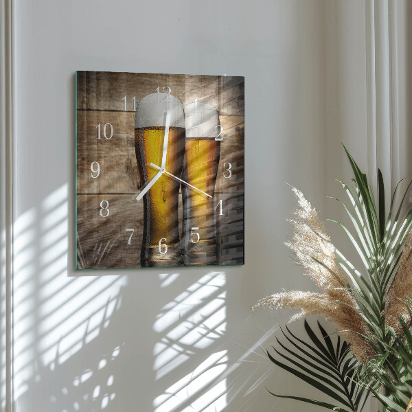 Skleněné hodiny Pivo