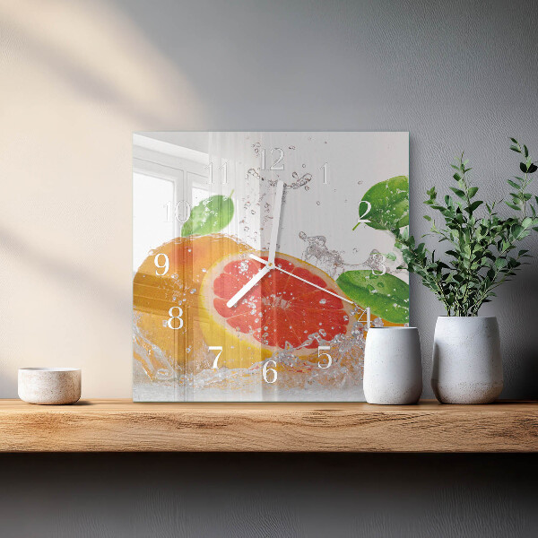 Skleněné hodiny Grapefruit