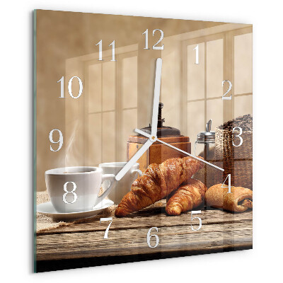 Skleněné hodiny Croissanty