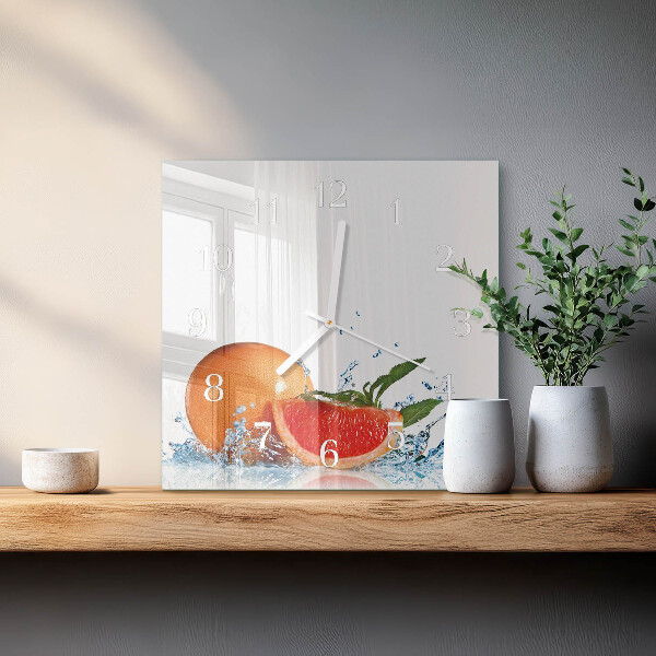Skleněné hodiny Grapefruit