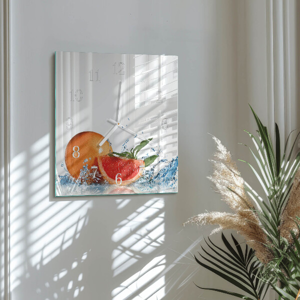 Skleněné hodiny Grapefruit