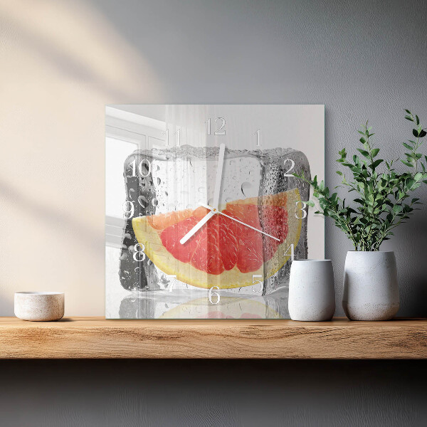 Skleněné hodiny Grapefruitová zmrzlina