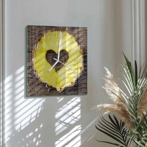 Skleněné hodiny Ananas