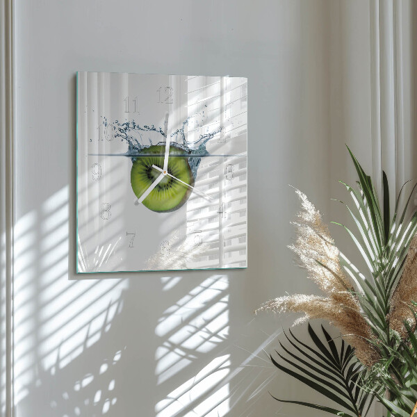 Skleněné hodiny Kiwi