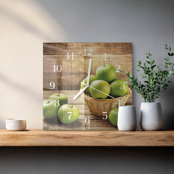 Skleněné hodiny Jablko