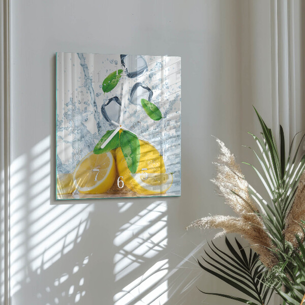 Skleněné hodiny Citronová