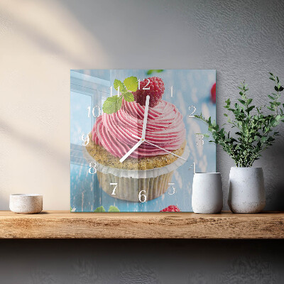 Skleněné hodiny Malinový muffin
