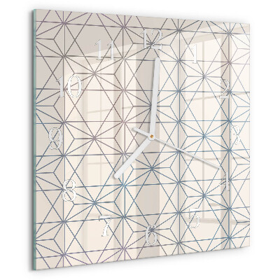 Skleněné hodiny Geometrický vzor