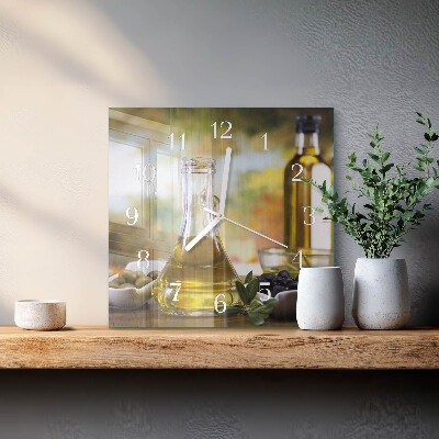 Skleněné hodiny Olivový olej