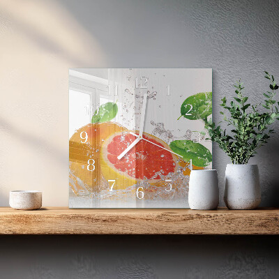Skleněné hodiny Grapefruit
