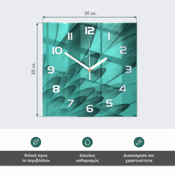 Skleněné hodiny na stěnu Káva