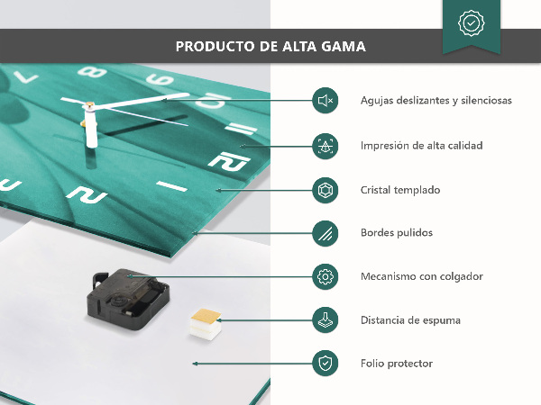 Skleněné hodiny na stěnu Pohár