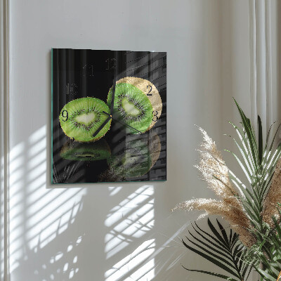 Skleněné hodiny na stěnu Kiwi