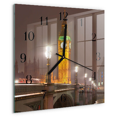 Skleněné hodiny na stěnu Big Ben