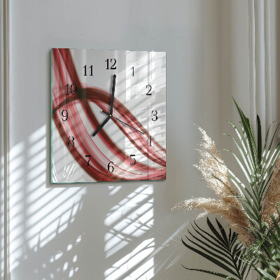 Skleněné hodiny na stěnu Abstraktní čáry