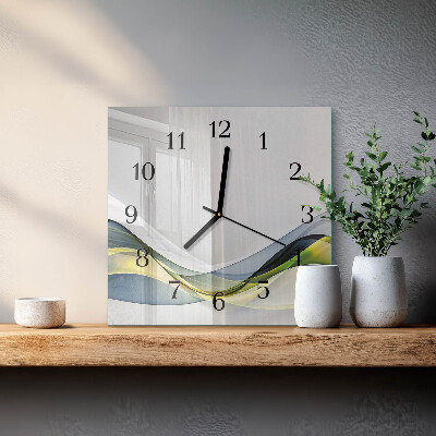 Skleněné hodiny na stěnu Abstrakce