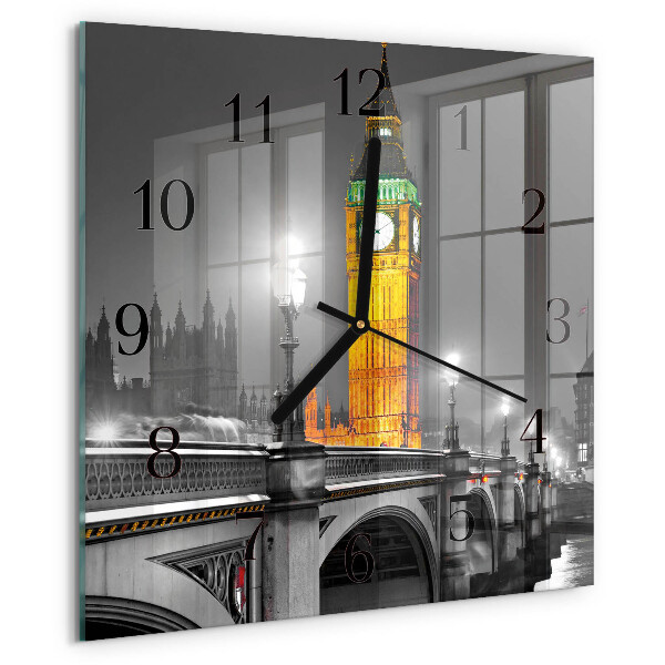 Skleněné hodiny na stěnu Big Ben