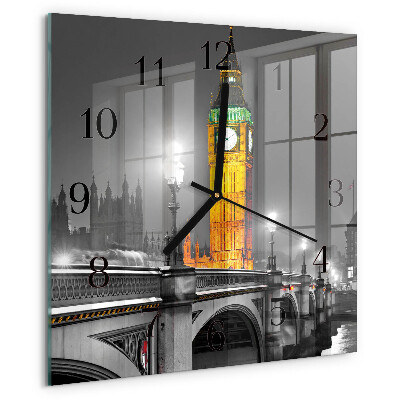 Skleněné hodiny na stěnu Big Ben