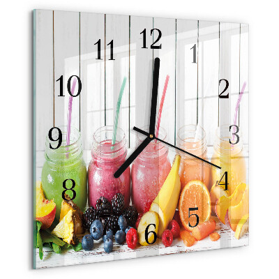Skleněné hodiny na stěnu Smoothie