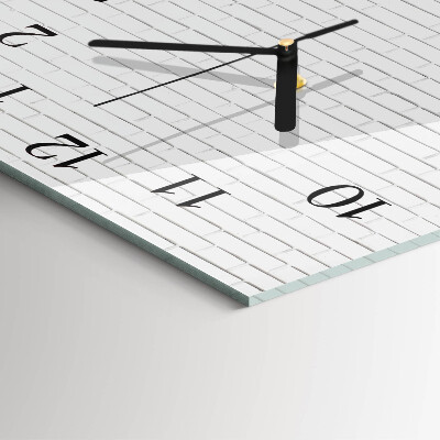Skleněné hodiny na stěnu Cihlová zeď
