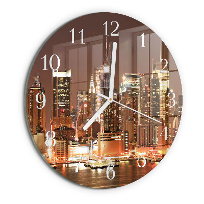 Skleněné hodiny na stěnu Horizont