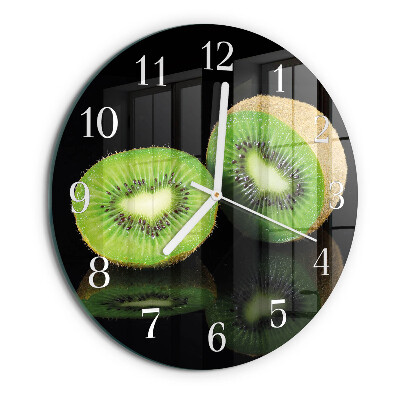 Skleněné hodiny na stěnu Kiwi