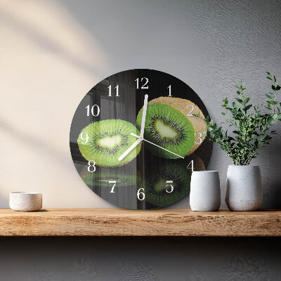Skleněné hodiny na stěnu Kiwi