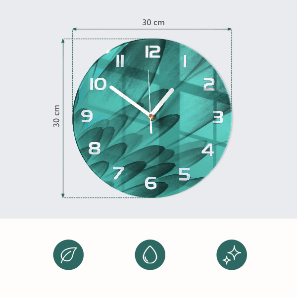 Skleněné hodiny na stěnu Orchidej