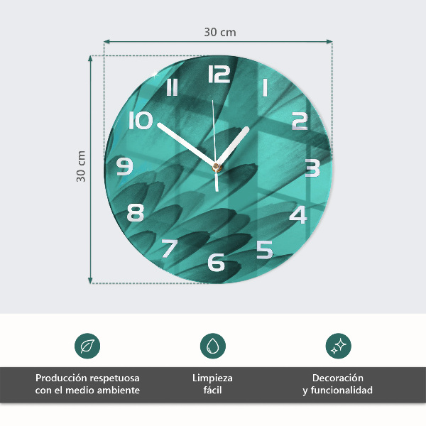 Skleněné hodiny na stěnu Hory Tráva