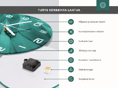 Skleněné hodiny na stěnu Květinová alej