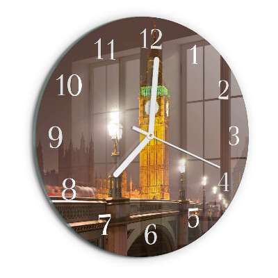 Skleněné hodiny na stěnu Big Ben