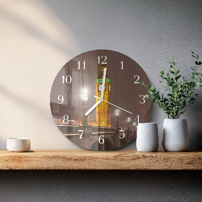 Skleněné hodiny na stěnu Big Ben