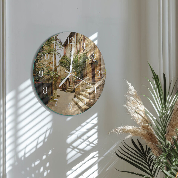 Skleněné hodiny na stěnu Avenue Palms