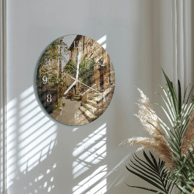 Skleněné hodiny na stěnu Avenue Palms