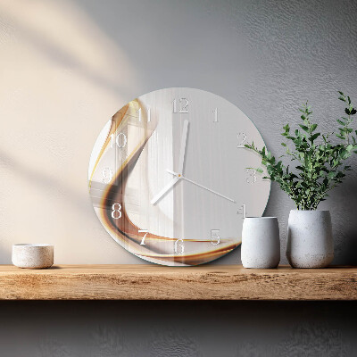 Skleněné hodiny na stěnu Abstrakce